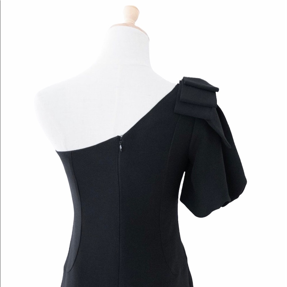 LA PERLA Collezione One Shoulder LBD Little Black Dress w Bow Detail IT 44 US 8 - Picture 5 of 9